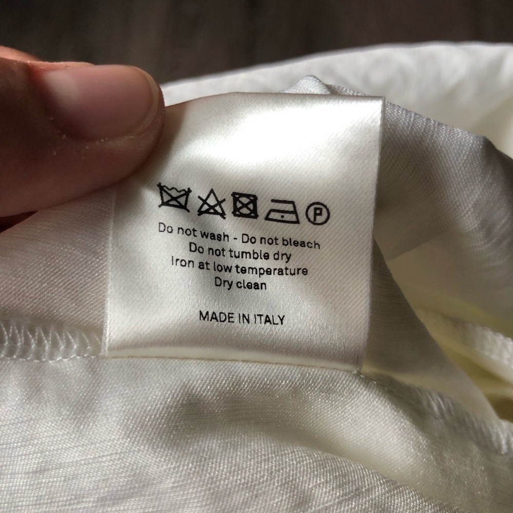 AVAVAV Smocked Midi Dress Size S White Avant-Garde Streetwear Farmhouse Peasant - Picture 9 of 9